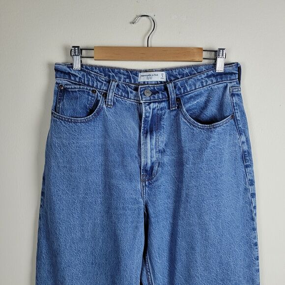 Abercrombie & Fitch Jeans Women 29 8S The Loose High Rise Blue Denim Relaxed - Picture 2 of 5
